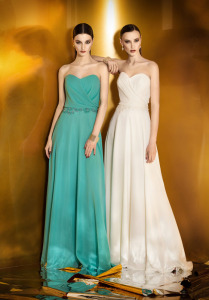 Style #900, strapless sweetheart neckline evening gown with beaded embroidery around the waist, available in berry, bright blue, mint, red, black, turquoise, orange, gray, ivory, purple, blue, powder, white, pink and peach