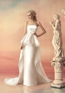 Style #1511b, long mikado skirt, available in white and ivory