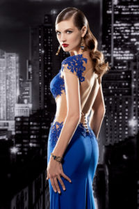 Cup Sleeve Open Back Gown