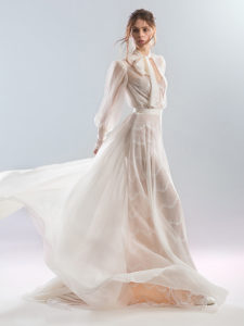 Style #1928L (tulle dress), available in ivory; Style #1928-1 (lining dress), available in ivory with nude lining (photo), ivory