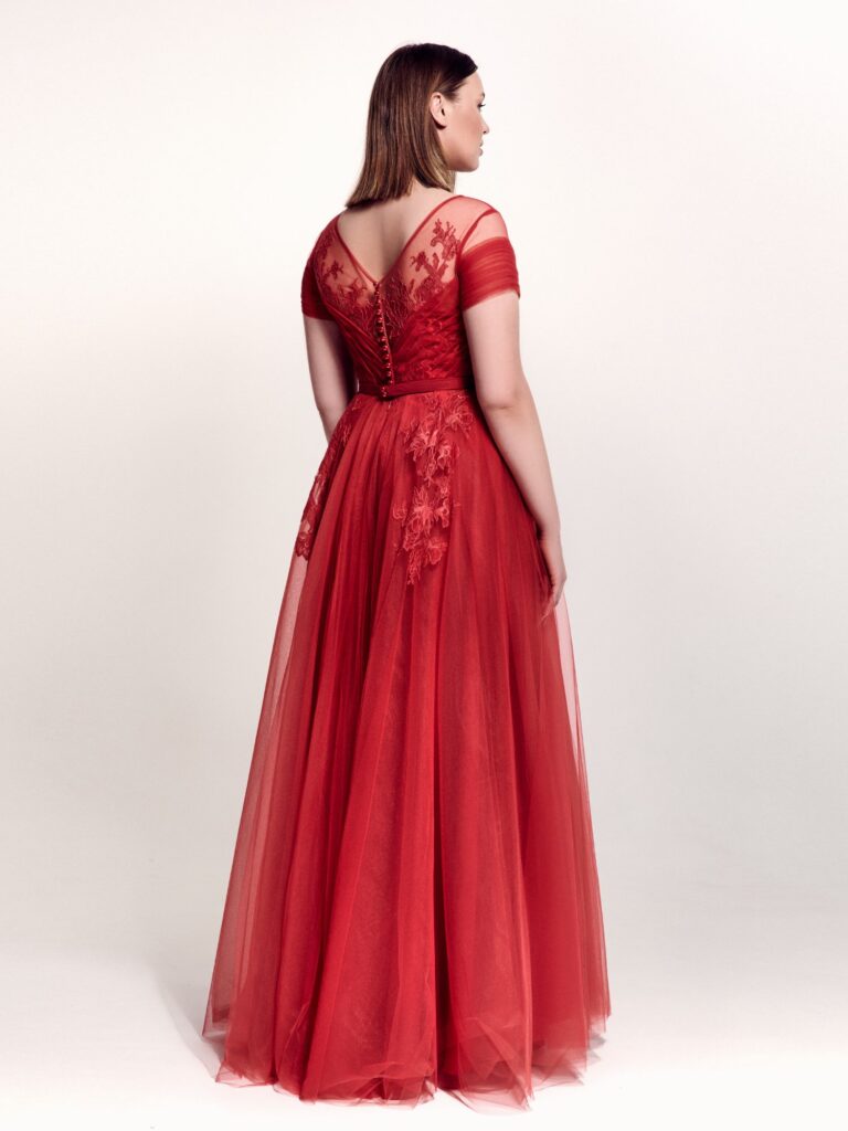 Buy Womens Plus Size Godet Embellished Evening Gown – SleekTrends