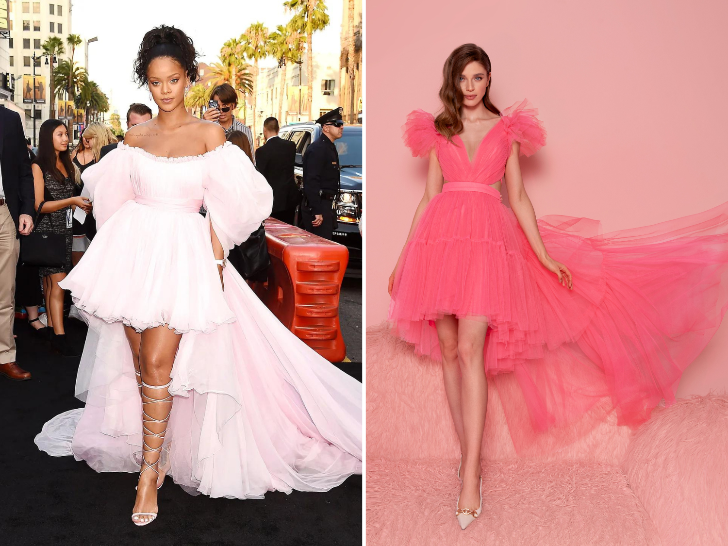 Celebrities In Pink Gowns + Celebrities In Pink