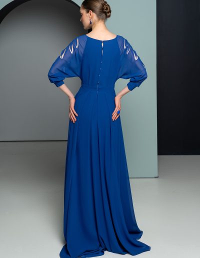 Dolman sleeve evening dress